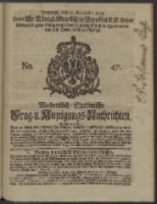 Wochentlich-Stettinische Frag- und Anzeigungs-Nachrichten. 1738 No. 47