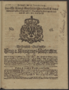 Wochentlich-Stettinische Frag- und Anzeigungs-Nachrichten. 1738 No. 48