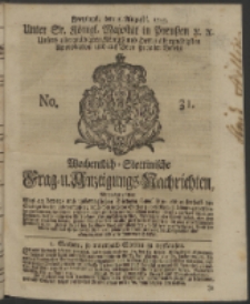Wochentlich-Stettinische Frag- und Anzeigungs-Nachrichten. 1743 No. 31