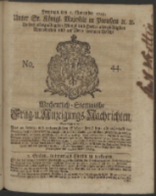 Wochentlich-Stettinische Frag- und Anzeigungs-Nachrichten. 1743 No. 44