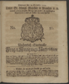 Wochentlich-Stettinische Frag- und Anzeigungs-Nachrichten. 1743 No. 50