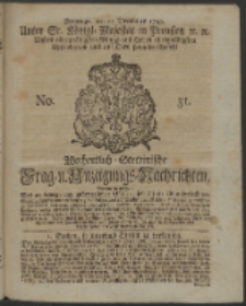 Wochentlich-Stettinische Frag- und Anzeigungs-Nachrichten. 1743 No. 51