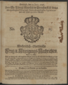 Wochentliche Stettinische zur Handlung nützliche Preis-Courante der Waaren und Wechsel-Cours, wie auch Frage- und Anzeigungs-Nachrichten. 1736 No. 25