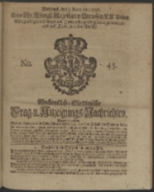 Wochentliche Stettinische zur Handlung nützliche Preis-Courante der Waaren und Wechsel-Cours, wie auch Frage- und Anzeigungs-Nachrichten. 1736 No. 45