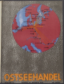 Ostsee-Handel : Wirtschaftszeitschrift für der Wirtschaftsgebiet des Gaues Pommern und der Ostsee und Südostländer. Jg. 19, 1939 Nr. 20