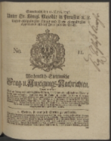 Wochentlich-Stettinische Frag- und Anzeigungs-Nachrichten. 1746 No. 11