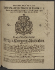 Wochentlich-Stettinische Frag- und Anzeigungs-Nachrichten. 1746 No. 18