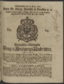 Wochentlich-Stettinische Frag- und Anzeigungs-Nachrichten. 1746 No. 24