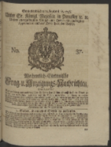 Wochentlich-Stettinische Frag- und Anzeigungs-Nachrichten. 1746 No. 37