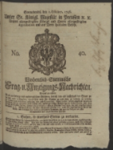 Wochentlich-Stettinische Frag- und Anzeigungs-Nachrichten. 1746 No. 40