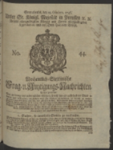 Wochentlich-Stettinische Frag- und Anzeigungs-Nachrichten. 1746 No. 44