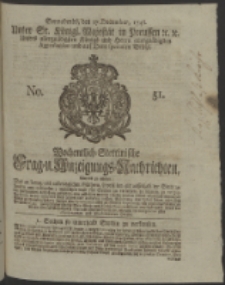 Wochentlich-Stettinische Frag- und Anzeigungs-Nachrichten. 1746 No. 51