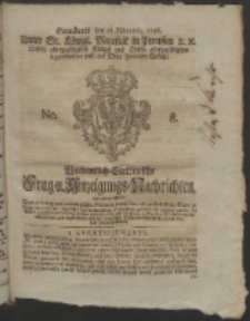 Wochentlich-Stettinische Frag- und Anzeigungs-Nachrichten. 1756 No. 8 + Anhang