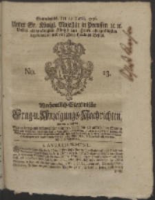 Wochentlich-Stettinische Frag- und Anzeigungs-Nachrichten. 1756 No. 13 + Anhang