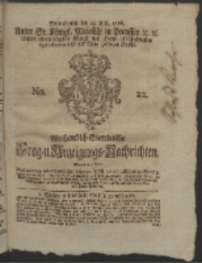 Wochentlich-Stettinische Frag- und Anzeigungs-Nachrichten. 1756 No. 22 + Anhang