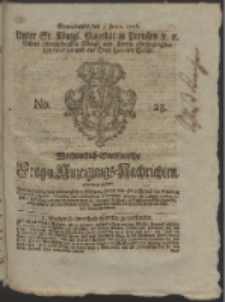 Wochentlich-Stettinische Frag- und Anzeigungs-Nachrichten. 1756 No. 23 + Anhang