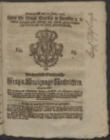 Wochentlich-Stettinische Frag- und Anzeigungs-Nachrichten. 1756 No. 25 + Anhang