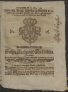 Wochentlich-Stettinische Frag- und Anzeigungs-Nachrichten. 1756 No. 26 + Anhang
