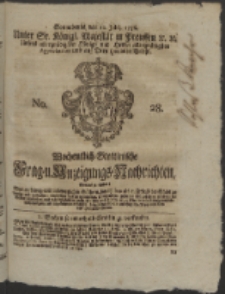 Wochentlich-Stettinische Frag- und Anzeigungs-Nachrichten. 1756 No. 28 + Anhang