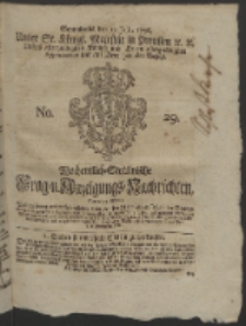 Wochentlich-Stettinische Frag- und Anzeigungs-Nachrichten. 1756 No. 29 + Anhang