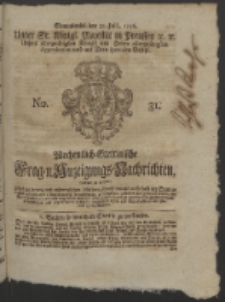 Wochentlich-Stettinische Frag- und Anzeigungs-Nachrichten. 1756 No. 31 + Anhang