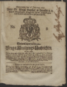 Wochentlich-Stettinische Frag- und Anzeigungs-Nachrichten. 1751 No. 3