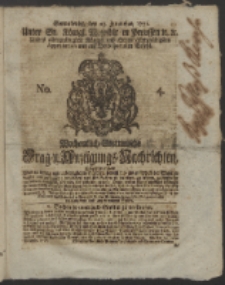 Wochentlich-Stettinische Frag- und Anzeigungs-Nachrichten. 1751 No. 4