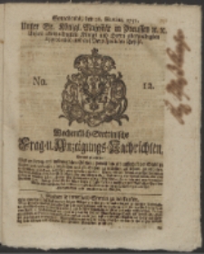 Wochentlich-Stettinische Frag- und Anzeigungs-Nachrichten. 1751 No. 12