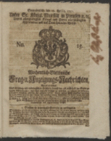 Wochentlich-Stettinische Frag- und Anzeigungs-Nachrichten. 1751 No. 15