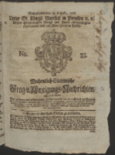 Wochentlich-Stettinische Frag- und Anzeigungs-Nachrichten. 1756 No. 33 + Anhang