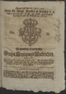 Wochentlich-Stettinische Frag- und Anzeigungs-Nachrichten. 1756 No. 35 + Anhang