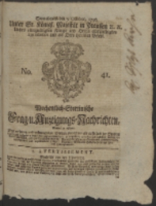 Wochentlich-Stettinische Frag- und Anzeigungs-Nachrichten. 1756 No. 41 + Anhang