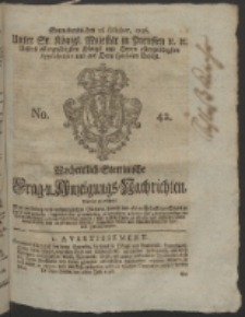 Wochentlich-Stettinische Frag- und Anzeigungs-Nachrichten. 1756 No. 42 + Anhang