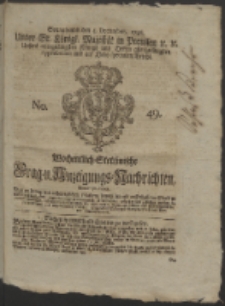 Wochentlich-Stettinische Frag- und Anzeigungs-Nachrichten. 1756 No. 49 + Anhang