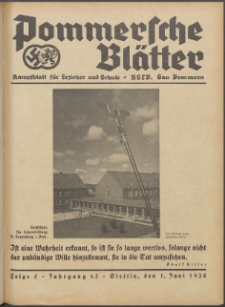 Pommersche Bl&auml;tter : Kampfblatt f&uuml;r Erzieher und Schule. Jg. 63, 1938 Folge 5