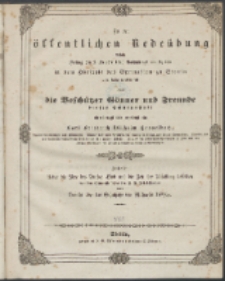 Zu der öffentlichen Redeübung 1840