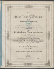 Zu der öffentlichen Redeübung 1849