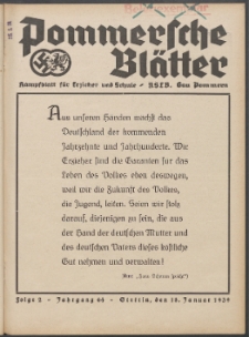 Pommersche Bl&auml;tter : Kampfblatt f&uuml;r Erzieher und Schule. Jg. 64, 1939 Folge 2