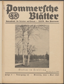 Pommersche Bl&auml;tter : Kampfblatt f&uuml;r Erzieher und Schule. Jg. 64, 1939 Folge 9