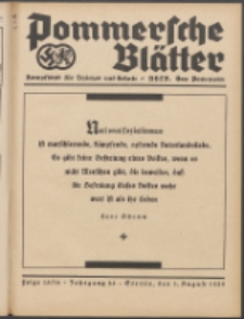 Pommersche Bl&auml;tter : Kampfblatt f&uuml;r Erzieher und Schule. Jg. 64, 1939 Folge 15/16