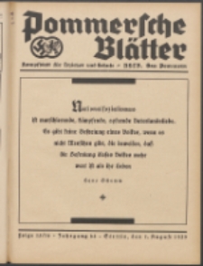 Pommersche Blätter : Kampfblatt für Erzieher und Schule. Jg. 64, 1939 Folge 15/16