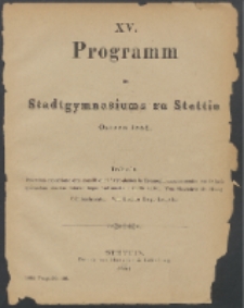 Programm 1884