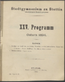 Programm 1894