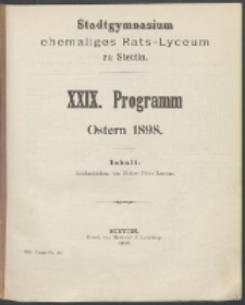 Programm 1898