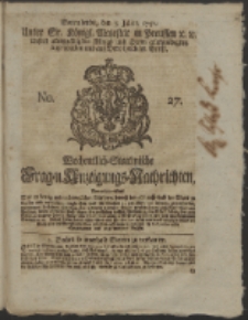 Wochentlich-Stettinische Frag- und Anzeigungs-Nachrichten. 1751 No. 27