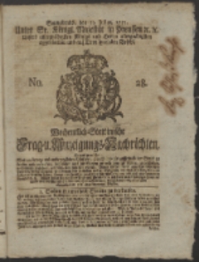 Wochentlich-Stettinische Frag- und Anzeigungs-Nachrichten. 1751 No. 28