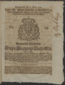 Wochentlich-Stettinische Frag- und Anzeigungs-Nachrichten. 1751 No. 29