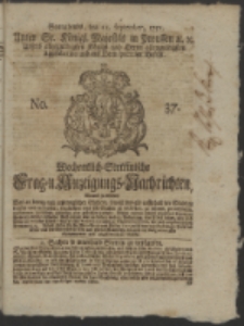 Wochentlich-Stettinische Frag- und Anzeigungs-Nachrichten. 1751 No. 37