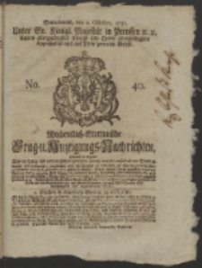 Wochentlich-Stettinische Frag- und Anzeigungs-Nachrichten. 1751 No. 40