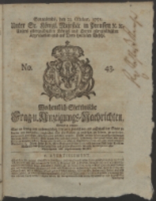 Wochentlich-Stettinische Frag- und Anzeigungs-Nachrichten. 1751 No. 43